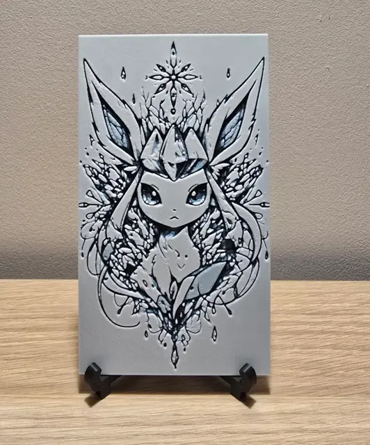 HueForge model: Glaceon / Givrali Hueforge Pokemon by Kactus Fpv