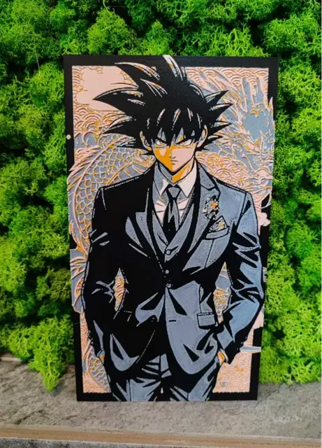 HueForge model: Stylish Goku by Garuda3D