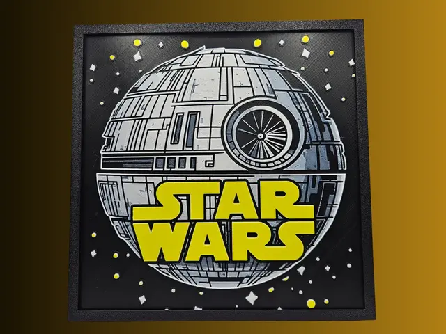HueForge model: Star Wars Death Star by BusyKikiBee