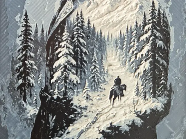 HueForge model: Red Dead Redemption - Arthur Morgan Snow Scene by FiremanprintsIRL (BR3Design)