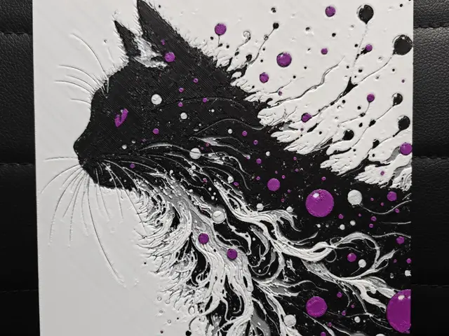 HueForge model: Cat Abstract by TheHueforgeLady