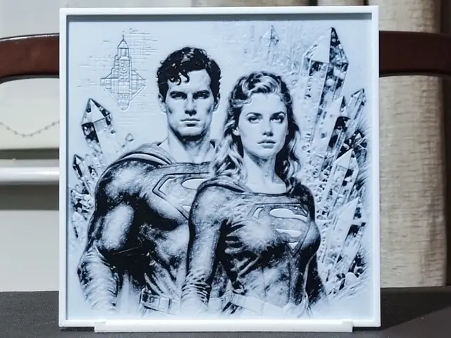 HueForge model: Superman & Supergirl - HueForge 2 Color by BoDad
