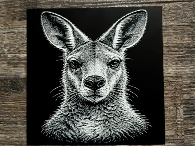 HueForge model: Kangaroo Wildlife Series by novy