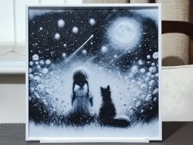 HueForge model: Innocence By Moonlight - HueForge 2 Color by BoDad