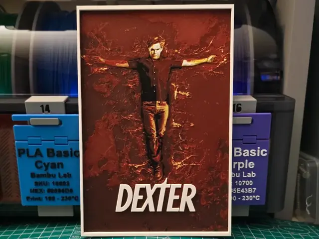 HueForge model: Dexter Poster - Hueforge Art by Lumpy3D
