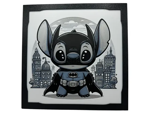 HueForge model: Stitch - Batman Cosplay Hueforge by Canadian Gamer