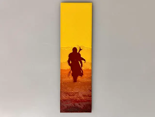 HueForge model: Mandalorian - Bookmark by 3djd