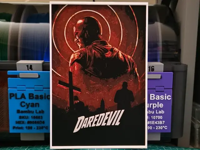 HueForge model: Daredevil Poster - Hueforge Art by Lumpy3D