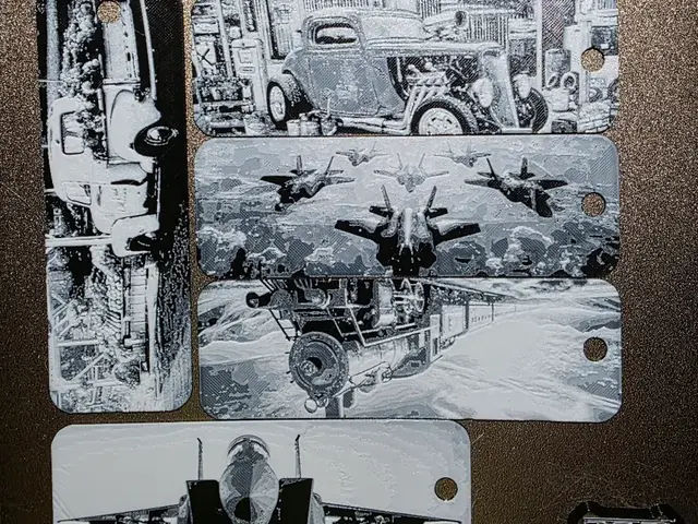 HueForge model: Transportation Bookmarks Set of 5 (black/white) by AirMechDesigns