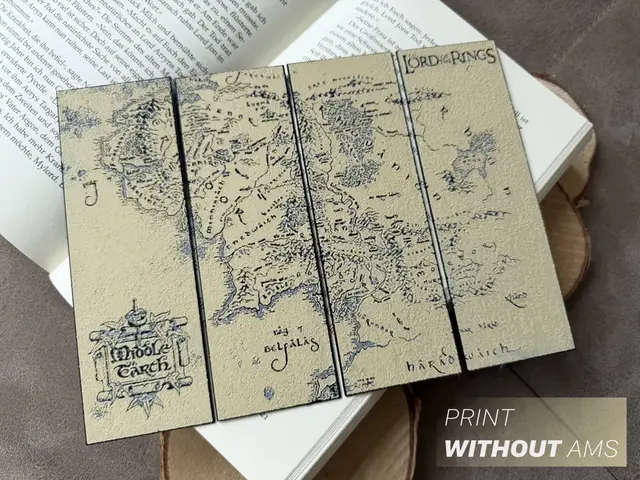 HueForge model: Lord of the Rings – Middle-earth Map - 4-piece Set by Loupes