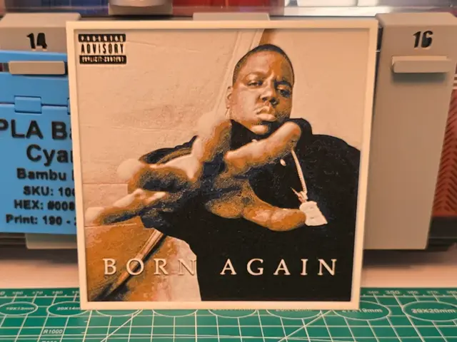 HueForge model: The Notorious B.I.G. "Born Again" Album - Hueforge by Lumpy3D