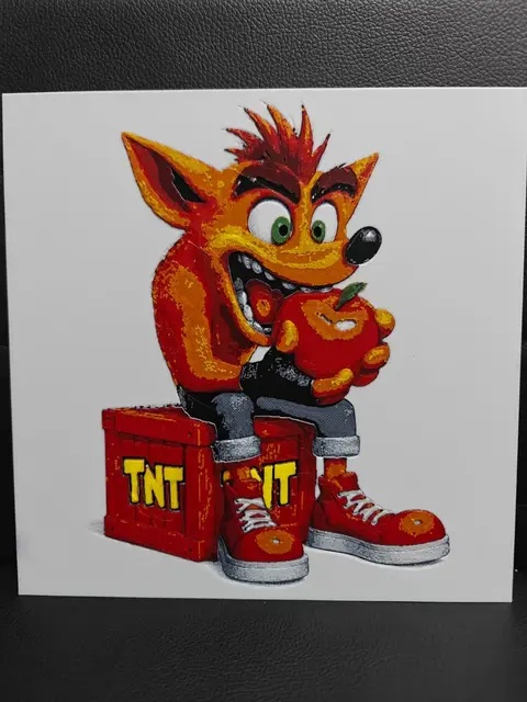 HueForge model: Crash Bandicoot by TheHueforgeLady