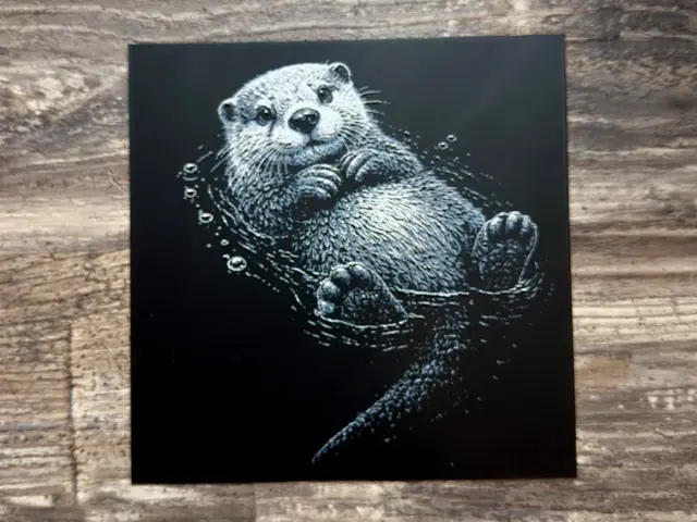 HueForge model: Otter Wildlife Series by novy