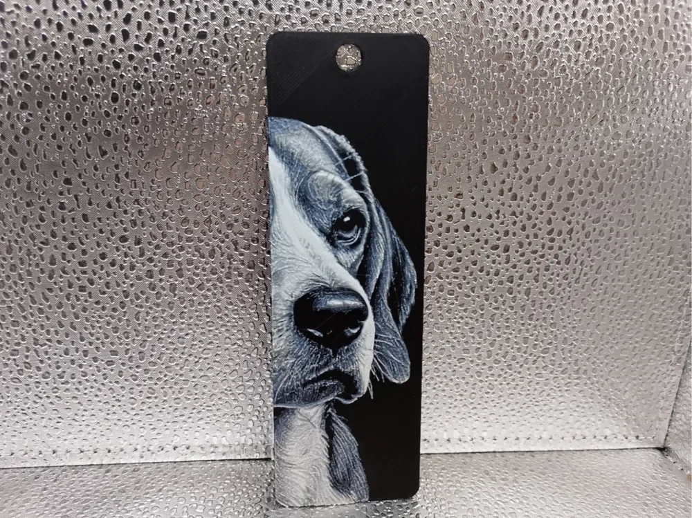 Beagle Bookmark – Hueforge by Borishotch Industries HueForge model: Beagle Bookmark – Hueforge by Borishotch Industries