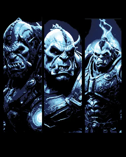 HueForge model: The Armored Orcs getting portraits before the war - Set of 3 Bookmarks by BooneCo3d