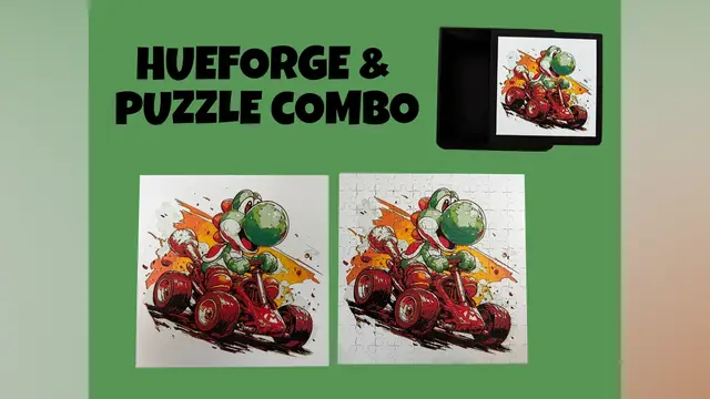 HueForge model: Yoshi - Mario Kart - Hueforge & Puzzle Combo by Canadian Gamer