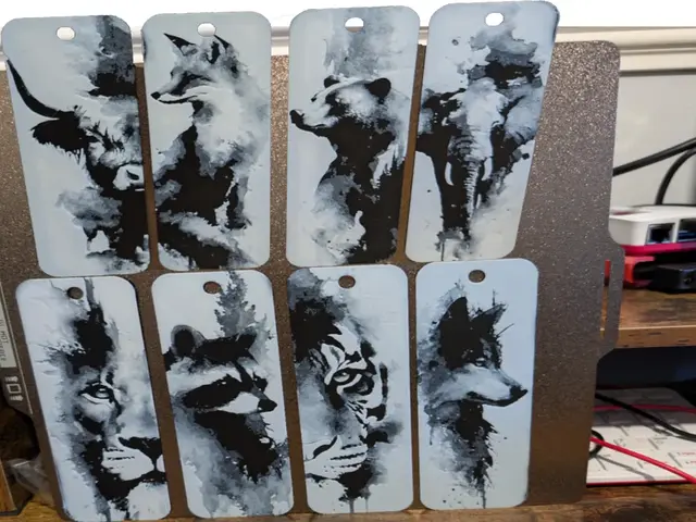 HueForge model: Set of 8 Animal ink bookmarks - Hueforge by 3dGlow
