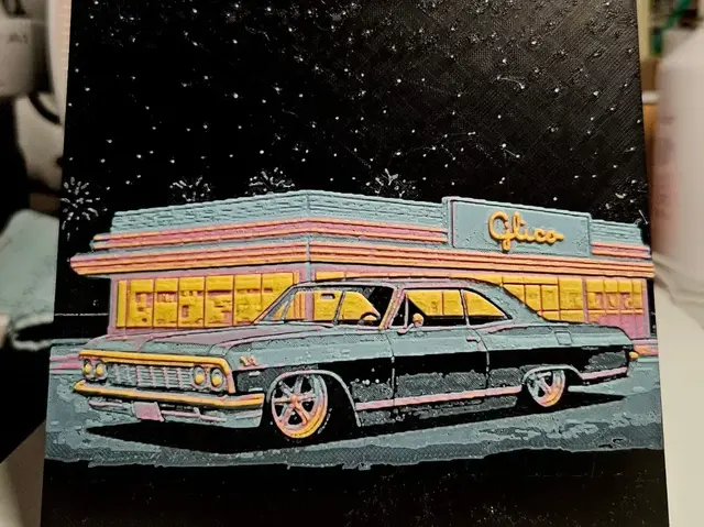 HueForge model: Retro Car '60 style by Mano's 3d_Art