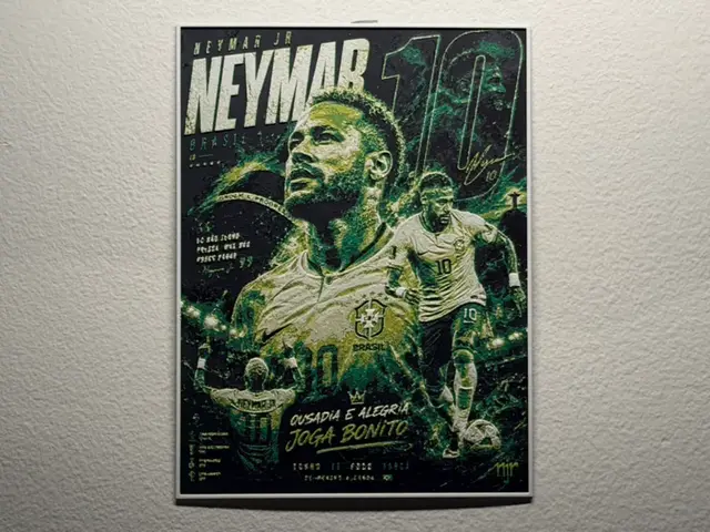 HueForge model: Neymar Jr Brazil World Cup Player Card HueForge by liv_3d