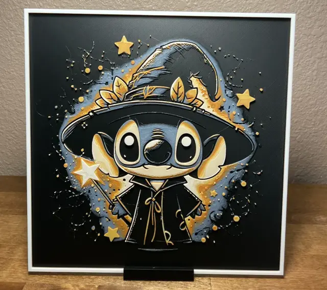 HueForge model: Hueforge - Stitch - Cute Wizard Costume by Cloudy Nostalgia