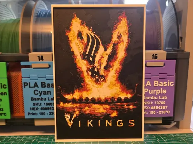 HueForge model: Vikings Series Poster - Hueforge Art by Lumpy3D