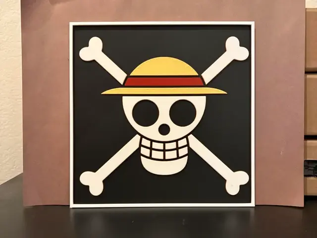 HueForge model: Straw Hat Jolly Roger - One Piece Hueforge by Estiv