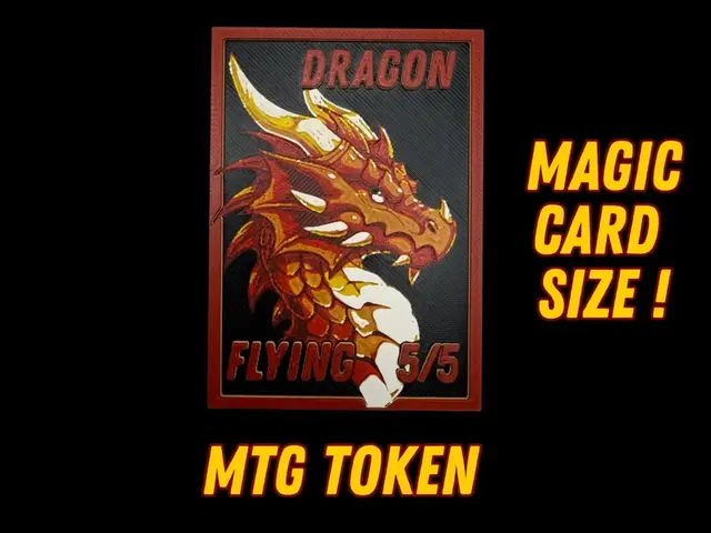 HueForge model: 5/5 Dragon Token - Magic the Gathering by Canadian Gamer