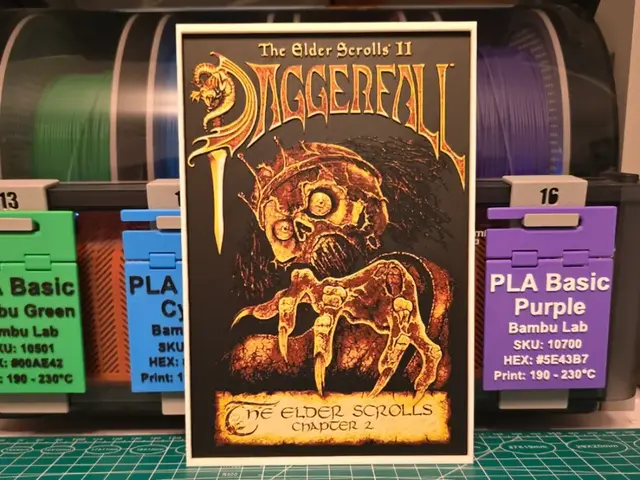 HueForge model: The Elder Scrolls II: Daggerfall Poster - Hueforge by Lumpy3D