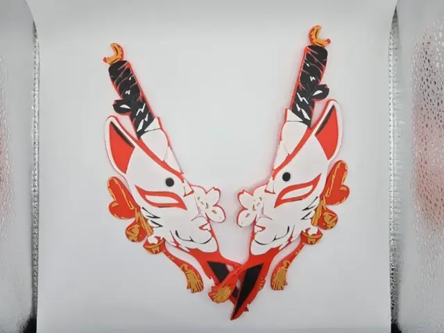 HueForge model: Kitsune Blades by Kactus Fpv