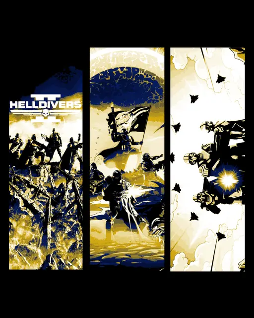 HueForge model: Fan art Bookmarks of Helldivers 2 Video Game - Hueforge by BooneCo3d