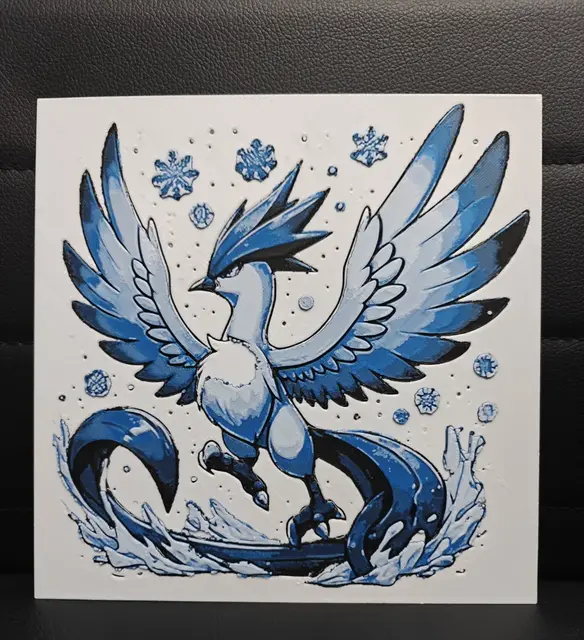HueForge model: Articuno by TheHueforgeLady