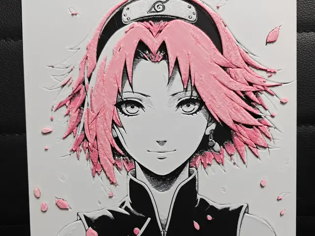 HueForge model: Sakura Close-up by TheHueforgeLady