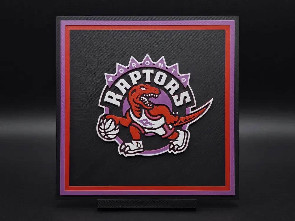 Vintage Raptors Logo - Hueforge by LED HueForge model: Vintage Raptors Logo - Hueforge by LED