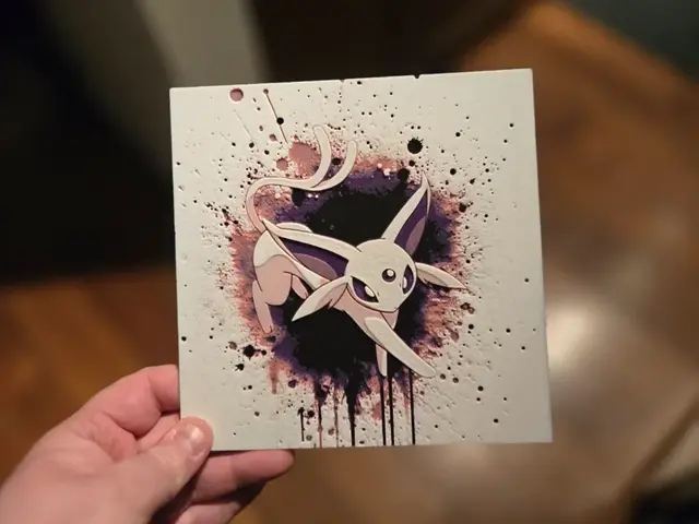 HueForge model: Graffiti Espeon Hueforge by 3Ree Printing