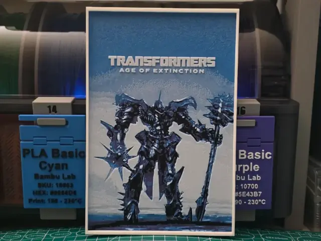 HueForge model: Transformers: Age of Extinction Poster - Hueforge by Lumpy3D