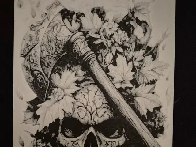 HueForge model: skull axe and flowers hueforge by Buntsta