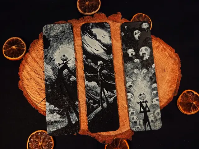 HueForge model: Jack Skellington inspired bookmark set by EternalDesigns3D