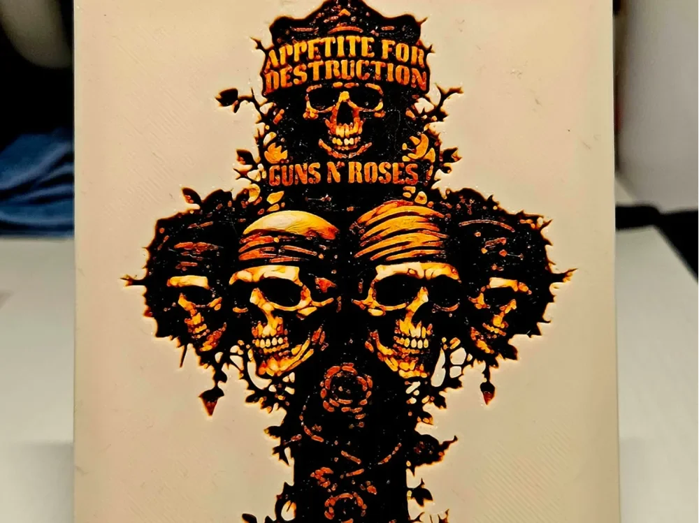 Guns 'n Roses Cross by Mano's 3d_Art HueForge model: Guns 'n Roses Cross by Mano's 3d_Art
