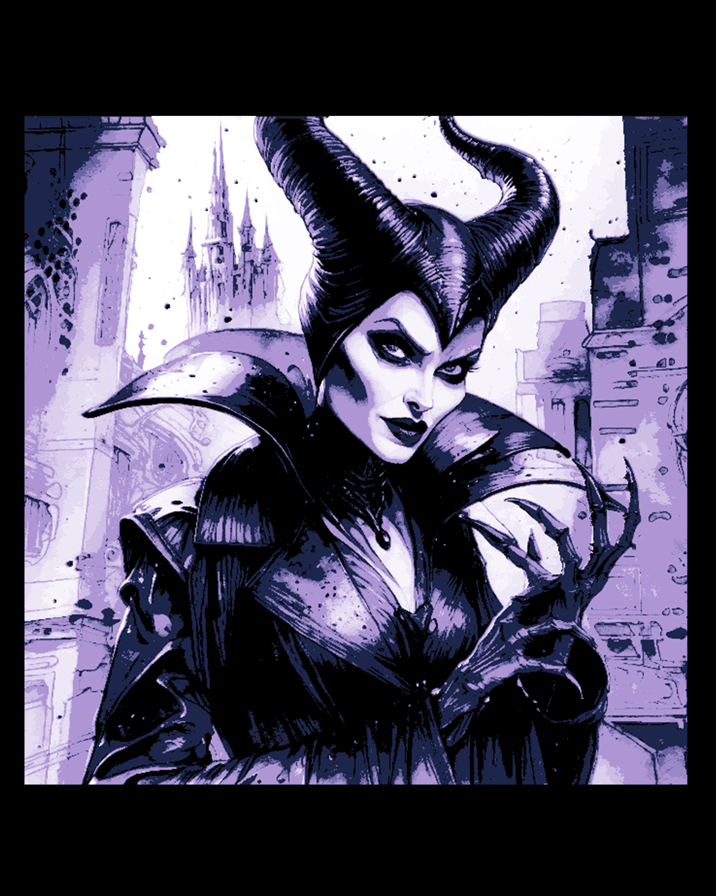 Fanart - Evil Queen Maleficent hatching her evil plan by BooneCo3d HueForge model: Fanart - Evil Queen Maleficent hatching her evil plan by BooneCo3d