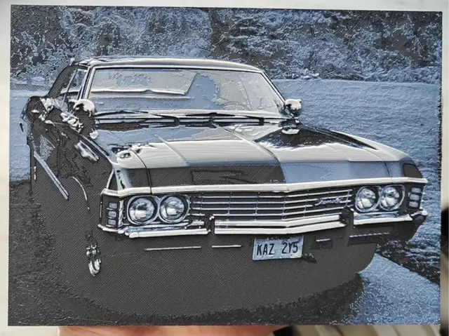 HueForge model: Chevrolet Impala 1967 - Supernatural by BeaN