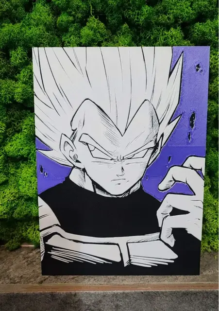 HueForge model: Vegeta ( Custom Colour) by Garuda3D