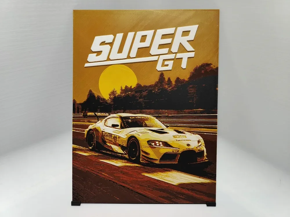 Super GT Poster - Huefroge by BeaN HueForge model: Super GT Poster - Huefroge by BeaN