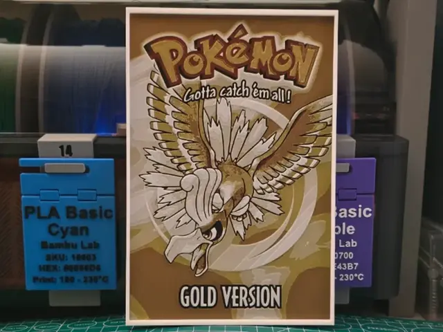 HueForge model: Pokémon Gold Version Poster - Hueforge Art by Lumpy3D