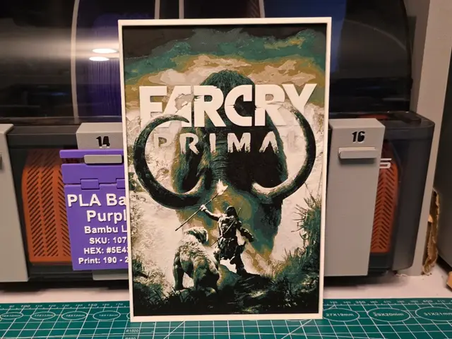 HueForge model: Far Cry Primal Game Poster - Hueforge Art by Lumpy3D