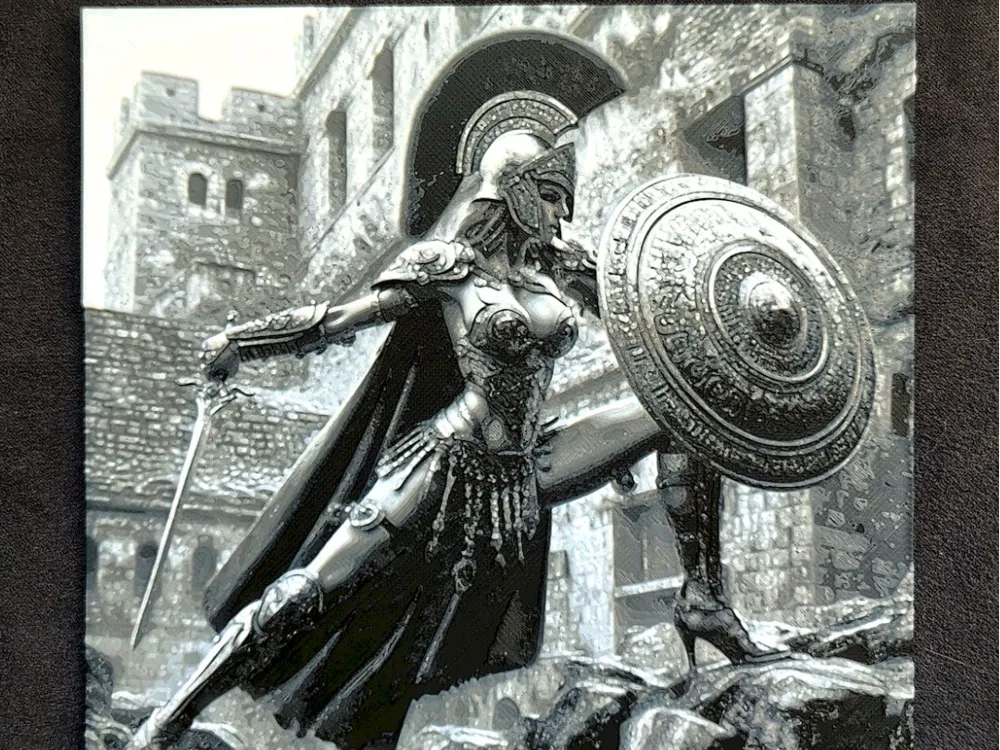 Warrioress VII. HueForge by fD.667 HueForge model: Warrioress VII. HueForge by fD.667