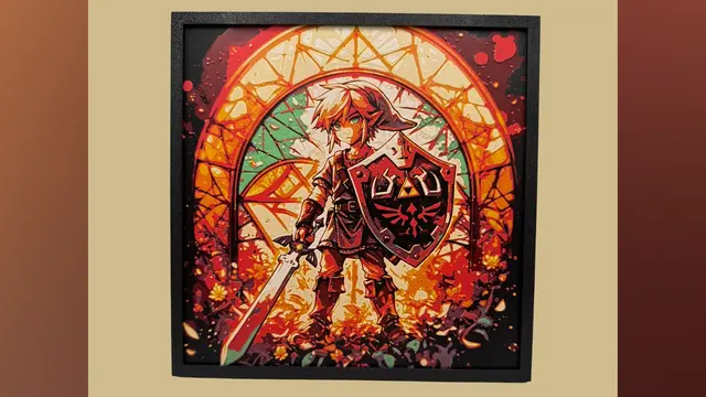 HueForge model: Link - Stained Glass - Legend of Zelda Hueforge by Canadian Gamer