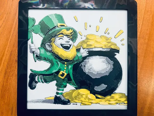 HueForge model: Leprechaun with Pot of Gold by JustBe 3D Printing