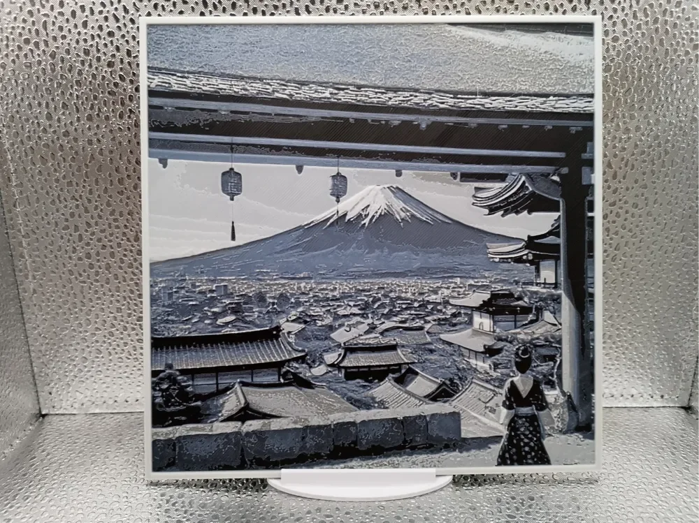 Mount Fuji – Hueforge by Borishotch Industries HueForge model: Mount Fuji – Hueforge by Borishotch Industries