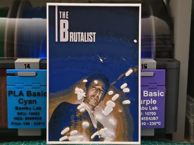 HueForge model: The Brutalist Movie Poster - Hueforge Art by Lumpy3D