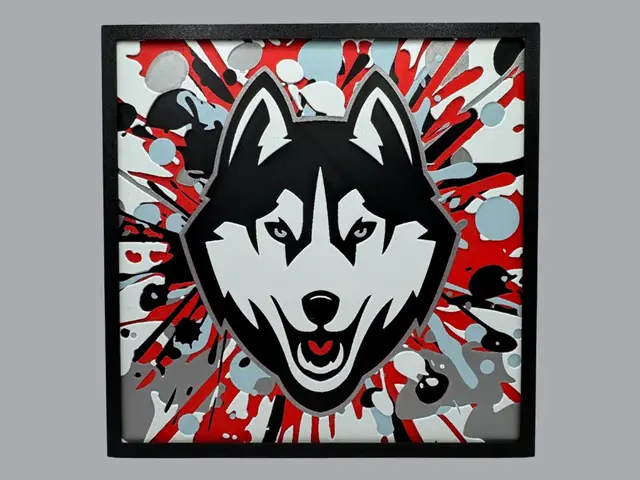 HueForge model: University of Connecticut - Huskies by Canadian Gamer
